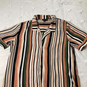 Striped button up blouse